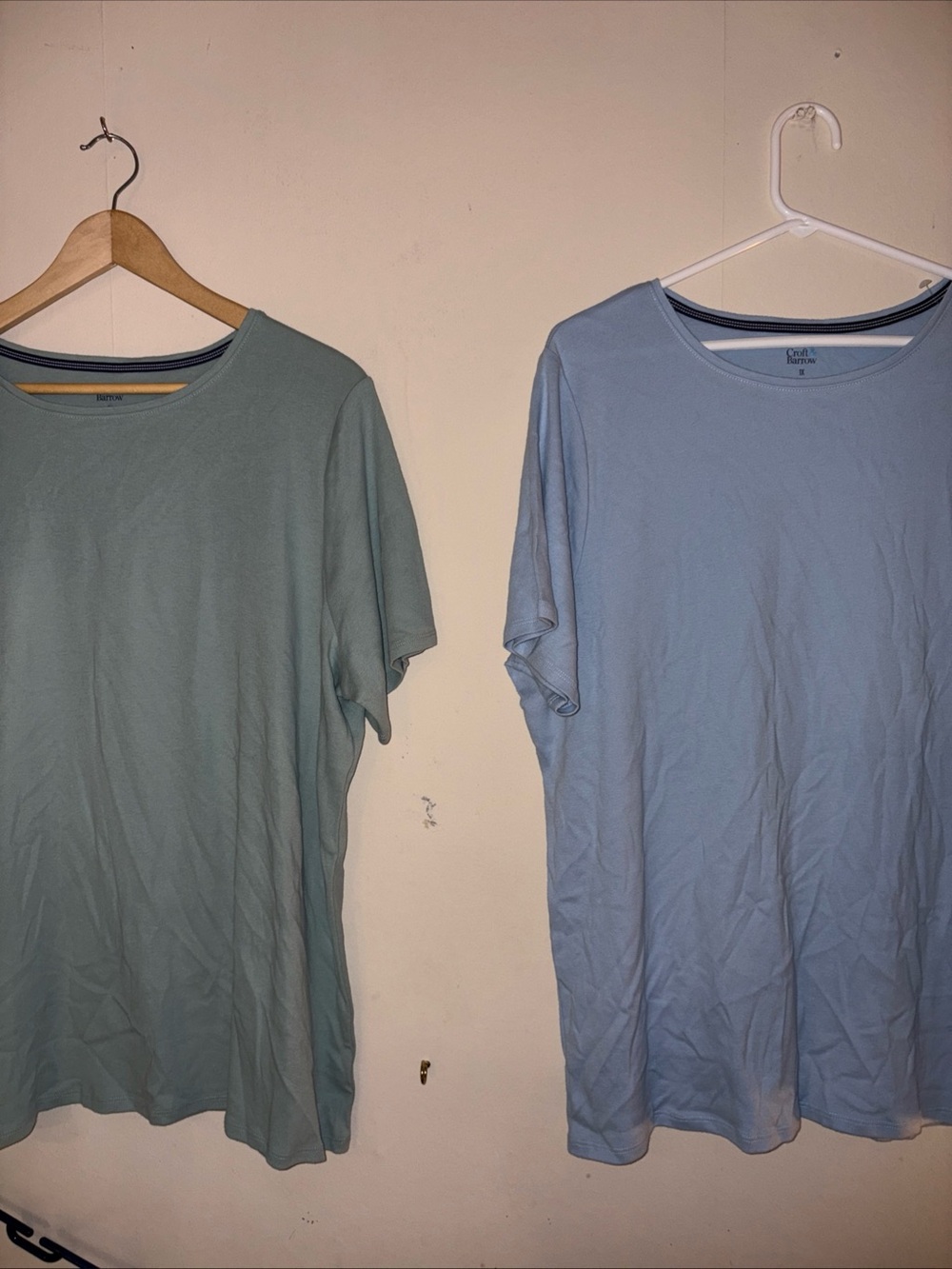 croft & barrow Short Sleeve Crewneck Tees in Sage Green and Light Blue